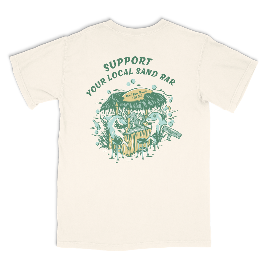 Support Your Local Sand Bar Tee ~ Ivory