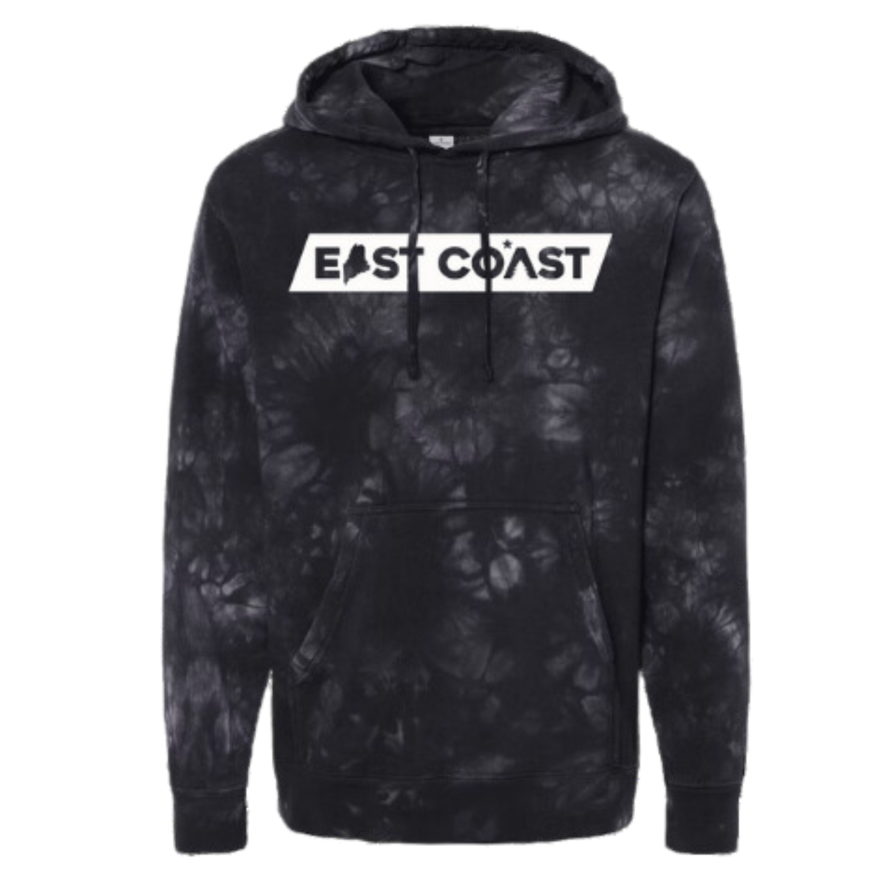 EASTCOAST Hoodie Black TieDye Beach Bum Threads Surf Club eastcoast-hoodie-black-tiedye-beach-bum-threads-surf-club